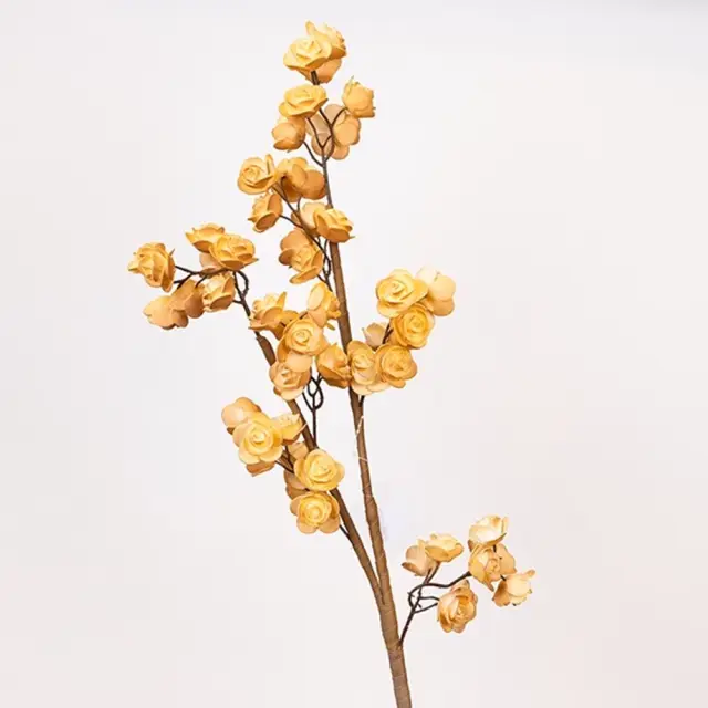 Λουλούδι foam κλαδί βαμβακιού κίτρινο 23x105cm Eurolamp 816-20066