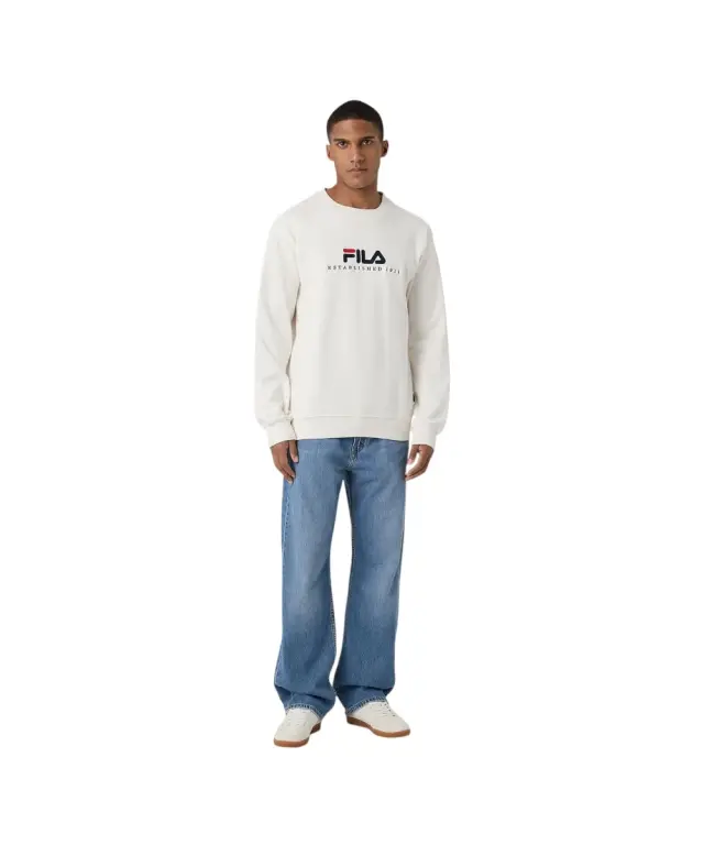Fila - Ανδρική Μπλούζα Φούτερ Valsera FAU0226-10010 Λευκό 3