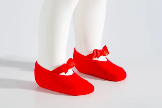 Socks Sous Bas με Λαστιχο + Φιογκάκι Κόκκινο