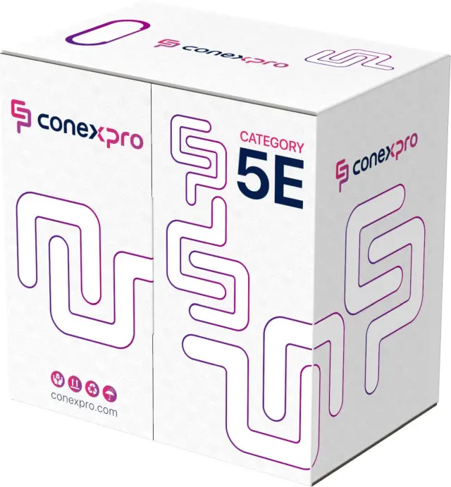 Conexpro UTP cable economy, CAT5e, LSZH, 24 AWG, 305m, white