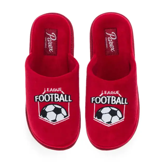 Parex Εφηβικές Παντόφλες Αγόρι Football League, Χρώμα Κόκκινο - 37