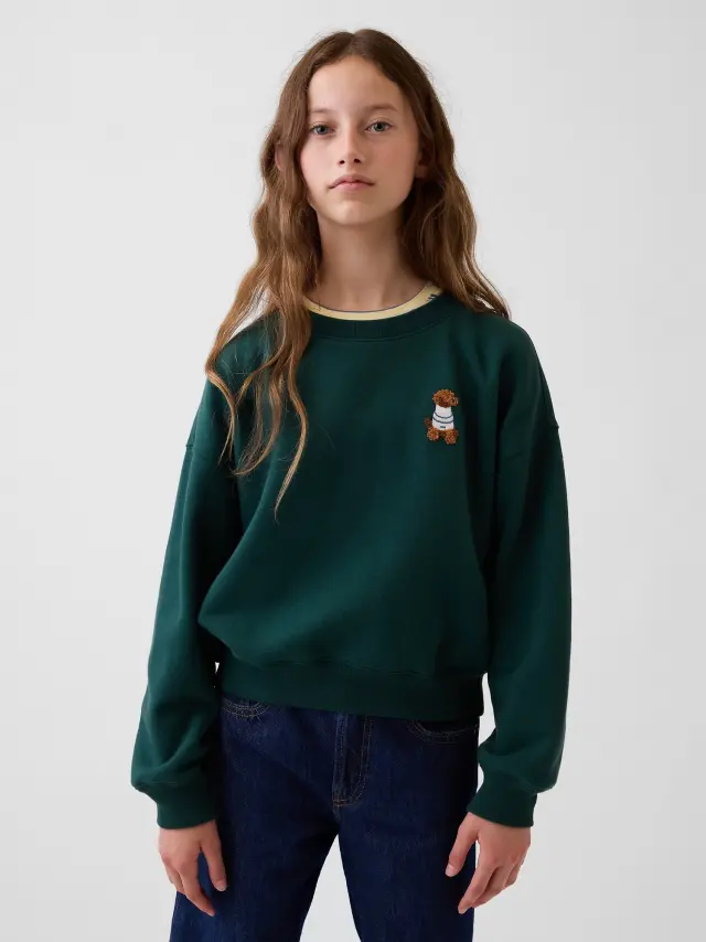 Παιδικό Φούτερ VintageSoft Deep hunter green