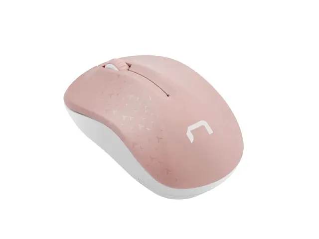 NATEC Toucan Wireless Optical Mouse 1600 DPI - Pink-White (NMY-1652) (NTCNMY-1652)