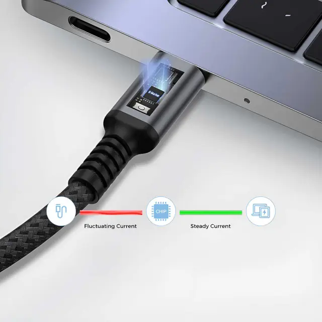 Καλώδιο USB-C σε USB-C Techsuit TitanSync Pro (CX2) 240W - 480Mbps - Fast Charging - E-marker Chip, 2m 3