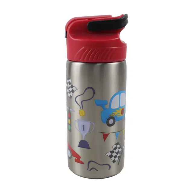 Παγούρι ανοξείδωτο με καλαμάκι 500ml 2