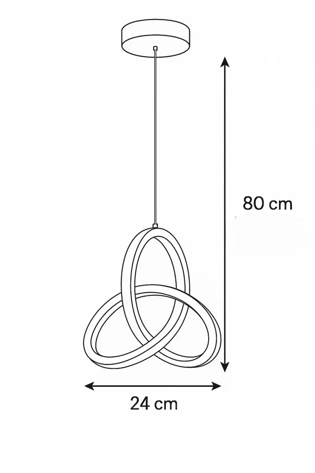 Stewehome Asya Λευκό Κρεμαστό LED Φωτιστικό Οροφής 80x24 cm 2