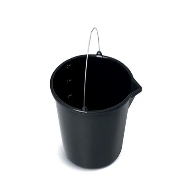 Prosperplast Κουβάς Πλαστικός με Χείλος 12lt KBU12L-S411 Ø31x24Ycm Μαύρος / 103773