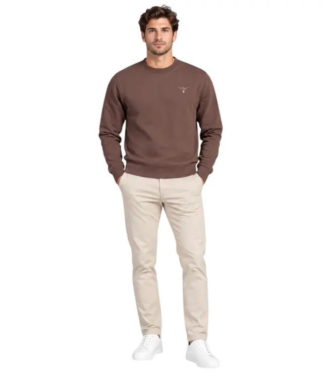 Accademia Militare - Ανδρική Μπλούζα Φούτερ W6S732-5731-054 Καφέ 2