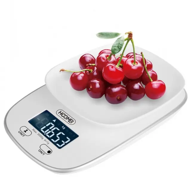 Hoomei HM-1240W Ψηφιακή Ζυγαριά Κουζίνας 1gr/3kg Λευκή