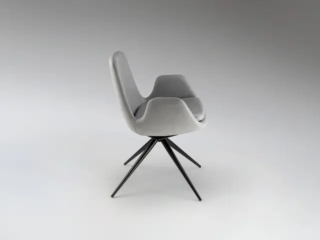 Zuna 408912 Swivel Light Grey Chair εργονομική περιστρεφόμενη καρέκλα Γκρί Μαύρο 2