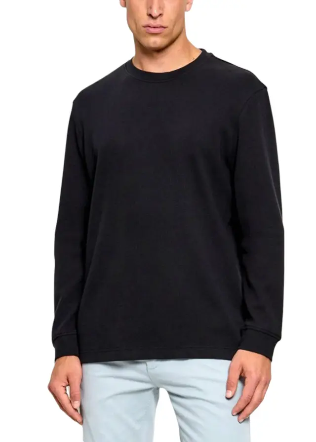Hugo Boss - Ανδρικό Πλεκτό Πουλόβερ We Tempest 50574199-404 Σκούρο Μπλε