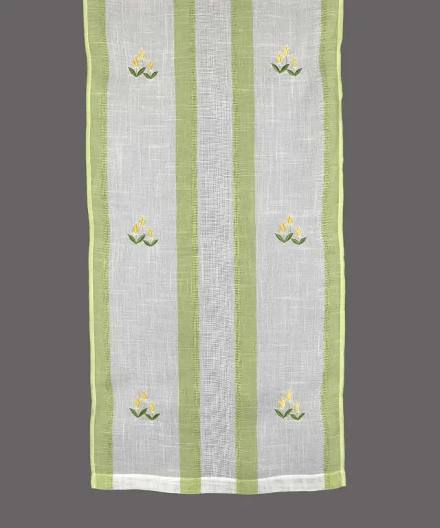 κουρτίνα 315 (160cm x 160cm) λαχανί με τιράντα - -