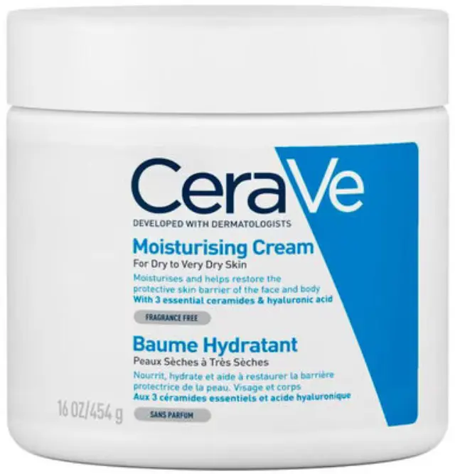 CeraVe Moisturizing Cream Ενυδατική Κρέμα Προσώπου και Σώματος Κατάλληλη για Ξηρό εως Πολύ Ξηρό Δέρμα, 454ml