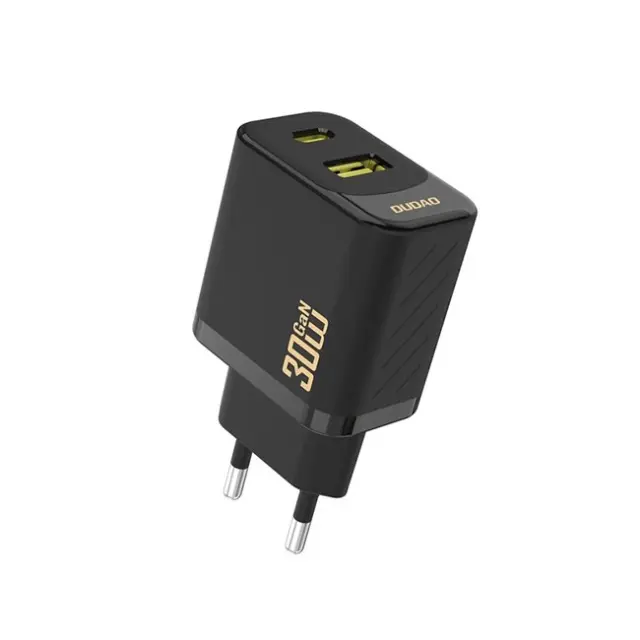 Dudao Φορτιστής A27TEU PD 30W GaN 1x USB-A 1x USB-C Black