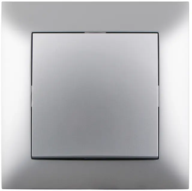 Entac 101 Arnold Recessed wall switch single-pole Silver 15.005.0092