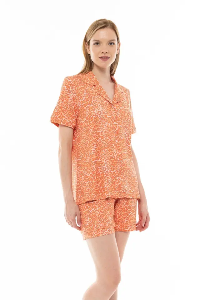 S1232 - Type - PYJAMA SHORTS ORANGE LEO - M 2