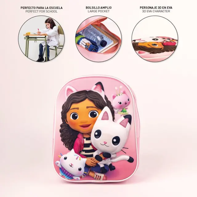 Παιδική Τσάντα Πλάτης 3D GABBY´S DOLLHOUSE 2100004583 Ροζ 3