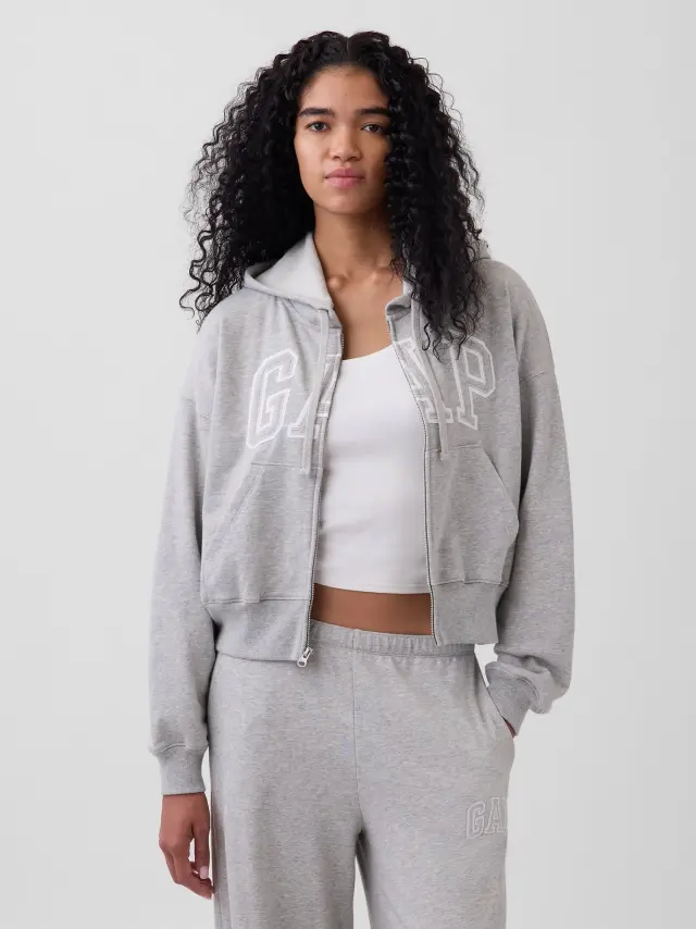 Γυναικεία Ζακέτα Φούτερ Oversized από French Terry με Λογότυπο B08