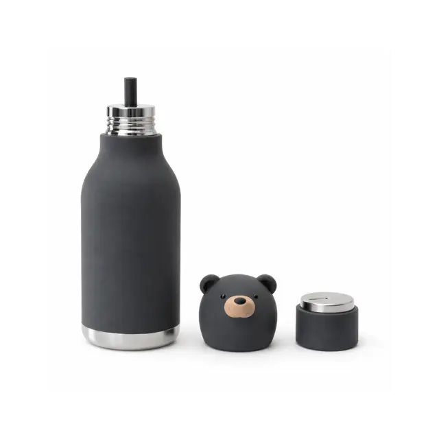 ASOBU Παγούρι Ανοξείδωτο Bestie - Black Bear 460 ml 2