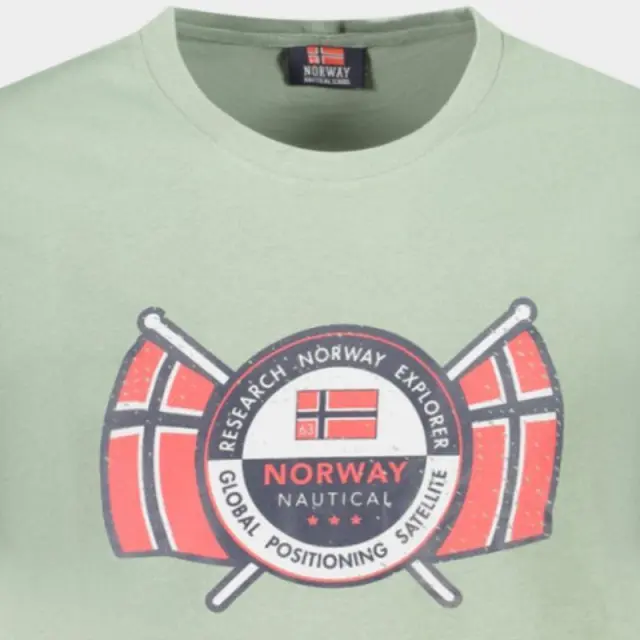 Norway Nautical School - Ανδρικό T-shirt Κοντομάνικο 856028-SAILOR Πράσινο Ανοιχτό - 2XL 3