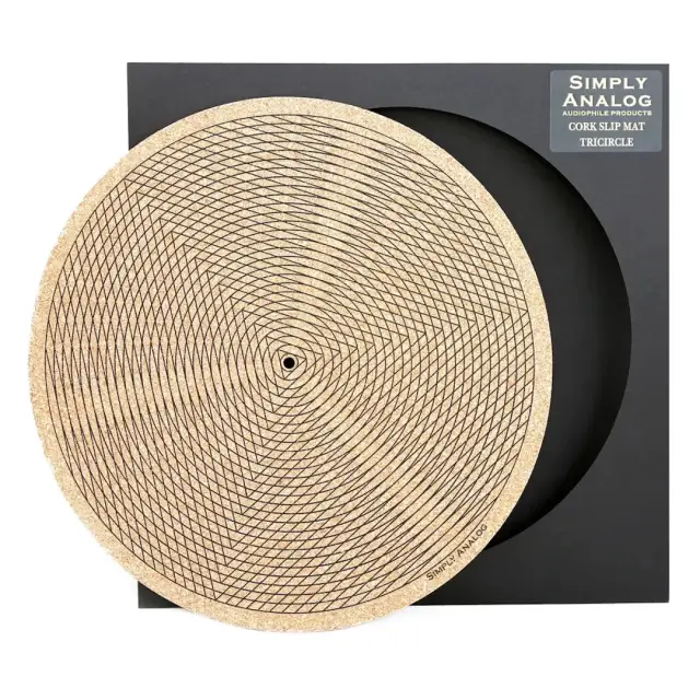 Simply Analog Cork Turntable Platter Mat Tricircle-Print
