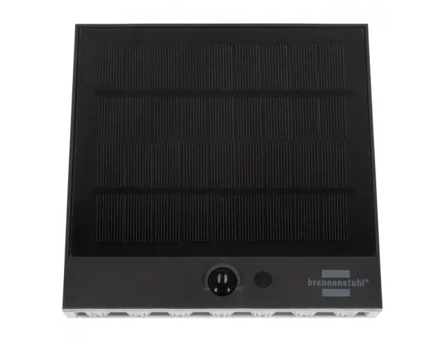 Ηλιακό φωτιστικο τοίχου LED Brennenstuhl SOL 1000 Plana 1173740002 με αισθητήρα κίνησης και φωτός, ισχύ 2W, 1000 Lumen, IP54 και διαστάσεις 15.8x4.9x15cm - Black1173740002