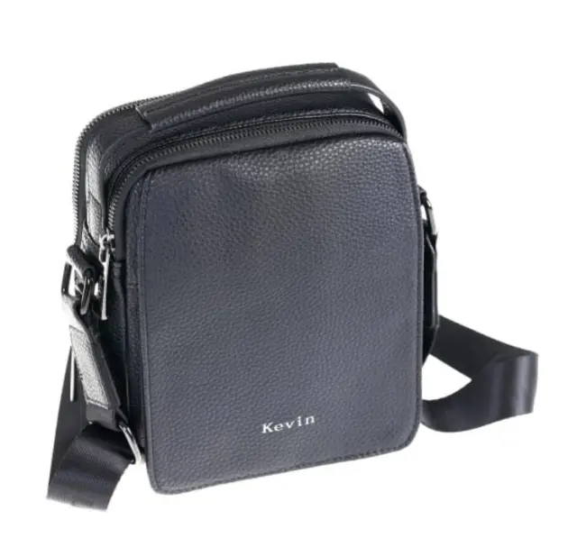 Ανδρική τσάντα ώμου Kevin jeans, μαύρο ,iza303 5221 2