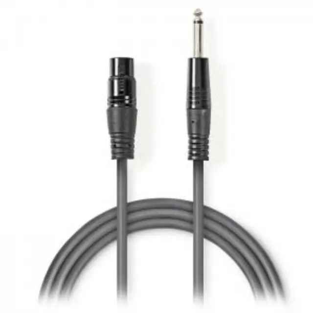 Καλώδιο 3-Pin XLR θηλ.σε 6.35mm αρσ., 3.0 m, γκρι. 3