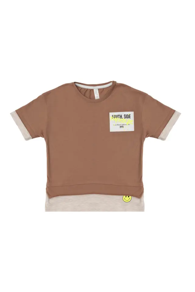 T-Shirt Kid South Side Καφέ