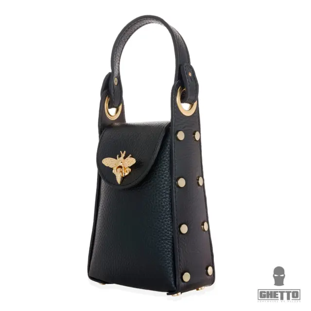 Ghetto Queen Bee Mini Detail Crossbody Bag with Top Handle 2