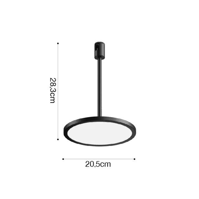 Inlight Φωτιστικό LED 15W 3000K για Chandler Track σε μαύρη απόχρωση D:20,5mx28,3cm (13C-00081) 2