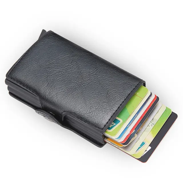 Pop Out Double Layer RFID Πορτοφόλι για Κάρτες- Black OEM