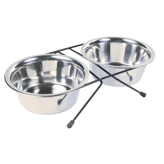 Trixie Βάση Ανοξείδωτη με 2 Πιάτα 2x750ml/20cm