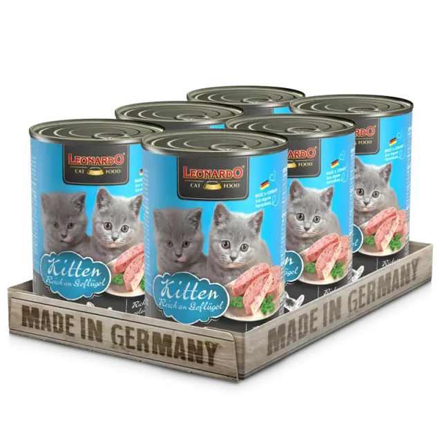 Leonardo Kitten Super Premium Κονσέρβα Γάτας με Πατέ Πουλερικών & Λάδι Σολομού 400gr 3