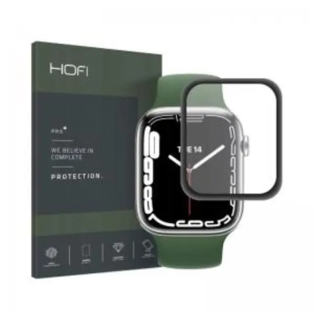 Hybrid Nano Glass Hofi Pro+ Apple Watch 7/ 8/ 9 41mm Μαύρο (1 τεμ.) N57211 2