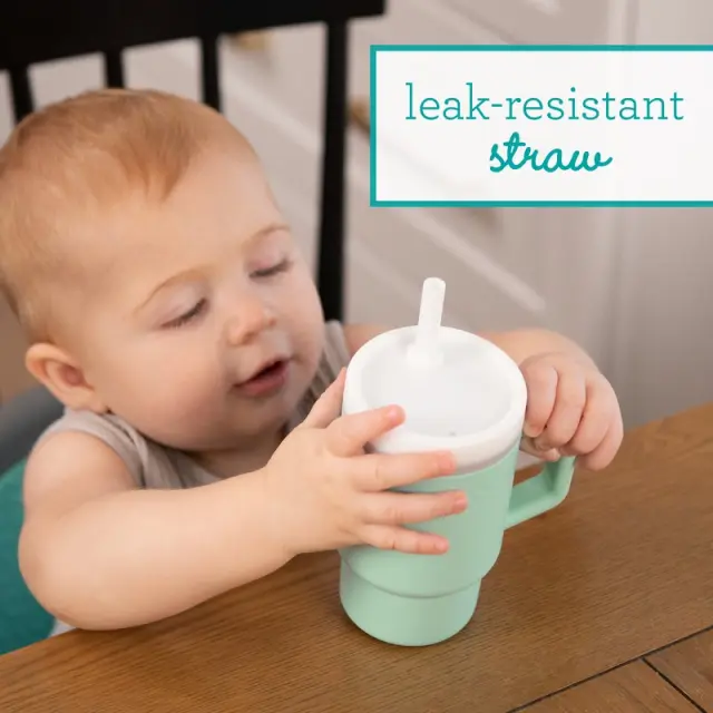 INFANTINO My 1st Tumbler -Cool Mint κύπελο με καλαμάκι σιλικόνης 260 ml 2