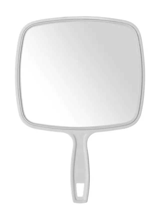 Eurostil Καθρεφτης Κομμωτικής Με Λαβη 22,5x32cm TV Mirror Ασπρος
