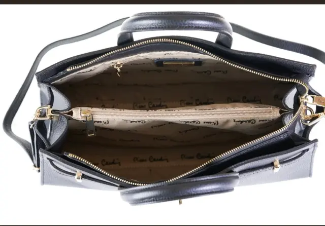 Γυναικεία τσάντα Pierre Cardin από γνήσιο δέρμα, μαύρη - 1926 dollaro 3