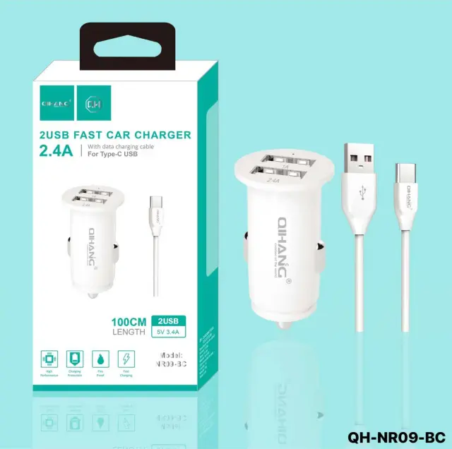 Φορτιστής αυτοκινήτου - Type C - QH-NR09-BC - Fast Charger - 212400 2