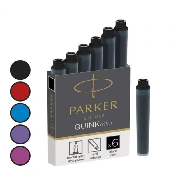 Parker Ανταλλακτική Αμπούλα P Quink INK C/DGES Mini Black 6τεμ./ 1185.2386.11 (Parker)