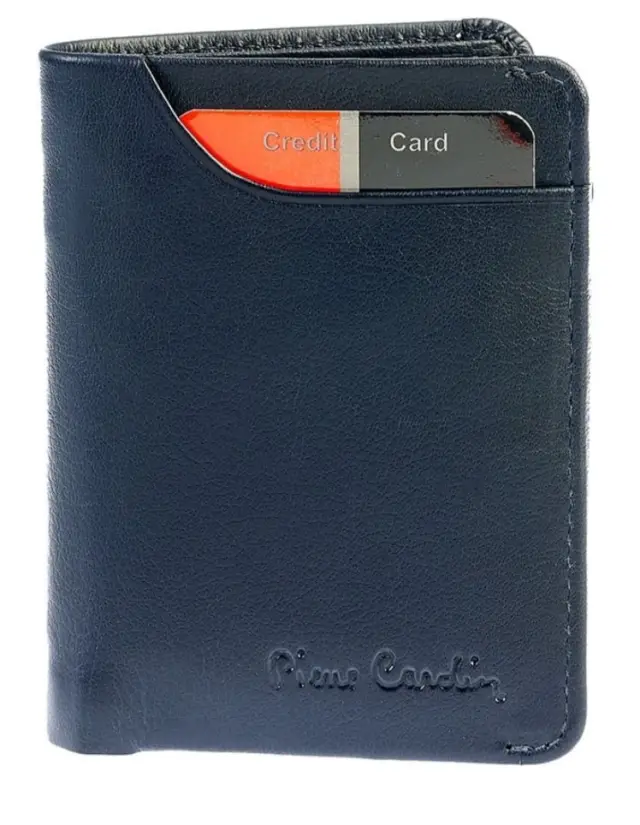 Ανδρικό δερμάτινο πορτοφόλι Pierre Cardin, μπλε,tilak70 2421