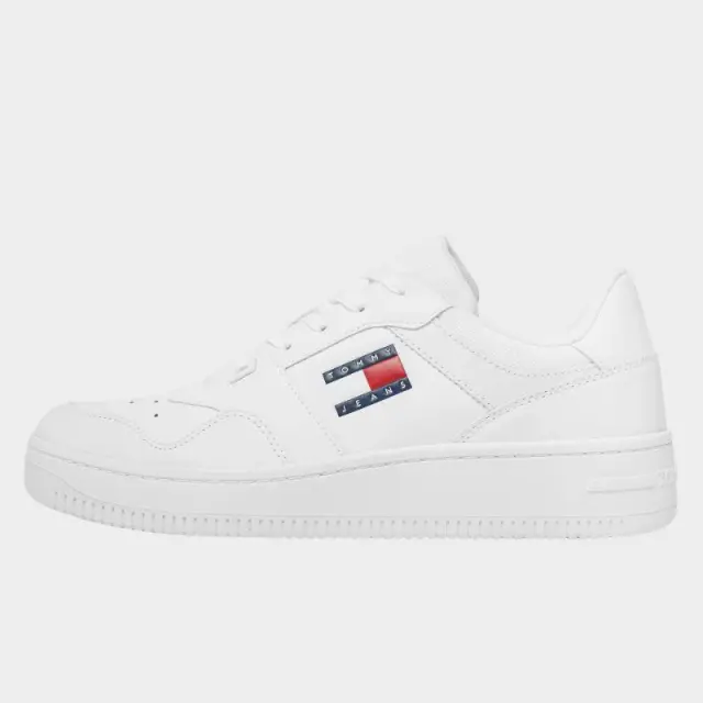Tommy Hilfiger - Ανδρικά Δερμάτινα Sneakers Tjm Retro Basket Ess EM0EM01395-YBR Λευκό - 44 3