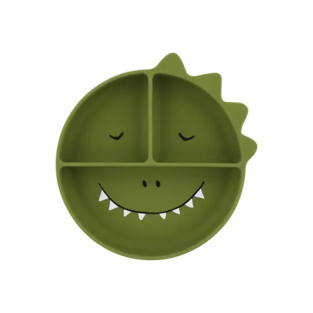 Trixie Παιδικό Πιάτο Σιλικόνης με Χωρίσματα Mr. Dino– 100% Silicone 4+m