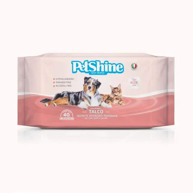 PetShine Μαντηλάκια Καθαρισμού Πούδρα 40τμχ
