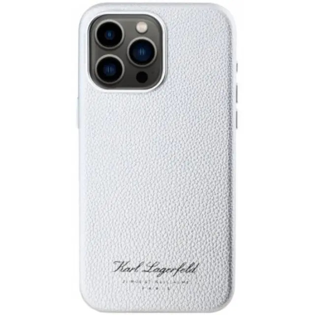Karl Lagerfeld® Grained PU Hotel RSG Θήκη για iPhone 15 Pro Max- Grey 2
