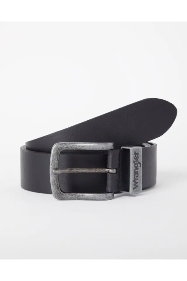 Wrangler METAL LOOP W0080US01 Δερμάτινη Ζώνη - Black - 100