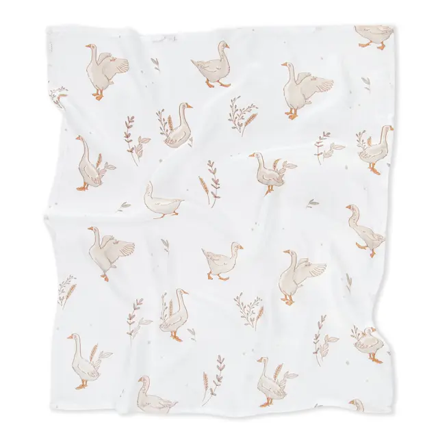 Πάνα Μουσελίνα από Μπαμπού 75x75cm Happy Goose Colors White 5904067051683