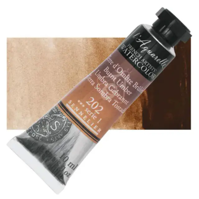 Χρώμα Ακουαρέλας Sennelier l Aquarelle Σωληνάριο 10ml - 202 Burnt Umber