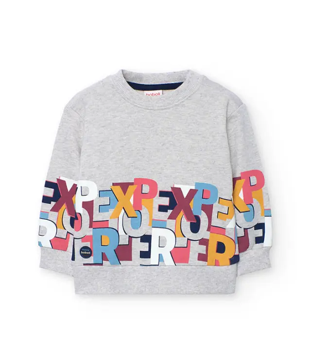 Fleece sweatshirt for baby boy -BCI - 4Y