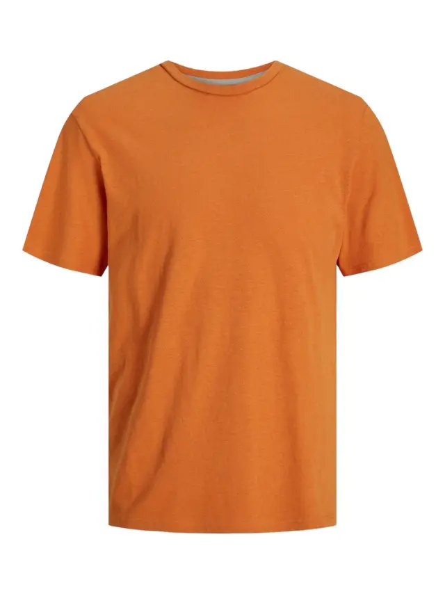 JPRCC SOFT LINEN BLEND SS TEE peach caramel